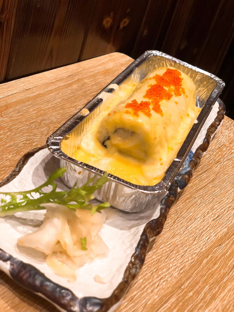 「招牌榴莲焗卷」是真正的榴莲肉铺在上面哦,榴莲的香味与芝士的咸味