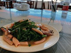 韭菜炒海肠-87号烧烤海鲜·大排档(金沙滩店)