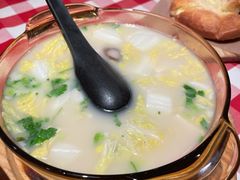 鸡汤小白菜煮榆林豆腐-西贝(吴江路湟普汇店)