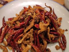 老干妈煸鱿鱼-吕氏疙瘩汤·私家菜馆(慈云寺店)