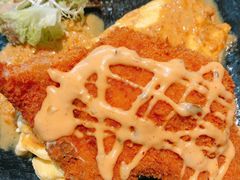 咖喱吉列猪扒蛋包饭-阿飛冰室(下沙店)