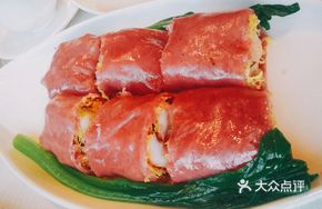 Red Skin Crispy Meat Roll Rice Noodle