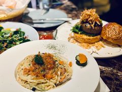 日式蟹肉熏三文鱼奶油细面-Lets burger非常汉堡·环球风味(蓝色港湾店)