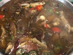 大山野菜参子鱼炖干笋-鱼乐岛餐厅·户外花园主题餐厅