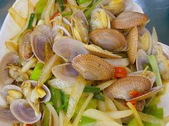 姜葱炒花甲-覃记海鲜美食餐厅