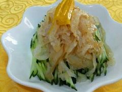 芥末黄瓜拌海蜇-白记饺子馆多伦道店
