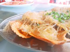 蒜蓉粉丝蒸扇贝-红月湾海鲜饭店•沙滩海景(双月湾店)