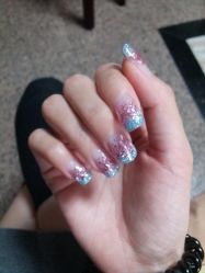 冷暖撞色渐变 光疗甲油胶水晶-光SPA科技美肤