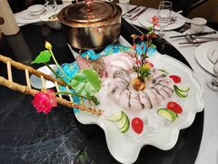 堂灼鲈鱼配蔬菜拼盘-隅焰·三生三味·手作川菜(金沙天街店)