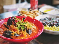 海鲜辣汤面-香港饭店0410(明洞店)