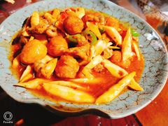 -东来菜馆•手抓海鲜家常菜•海鲜锅贴(鸽子窝店)