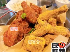 炸鸡翅一半一半-富乐满韩国正宗炸鸡韩国料理(虹泉路店)