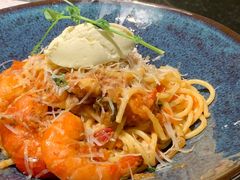 鲜茄茸大虾配马斯卡朋意大利面-BE BRIGHT KITCHEN(正佳广场店)