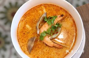 Thai Spicy Sour Seafood Soup with Coconut Milk