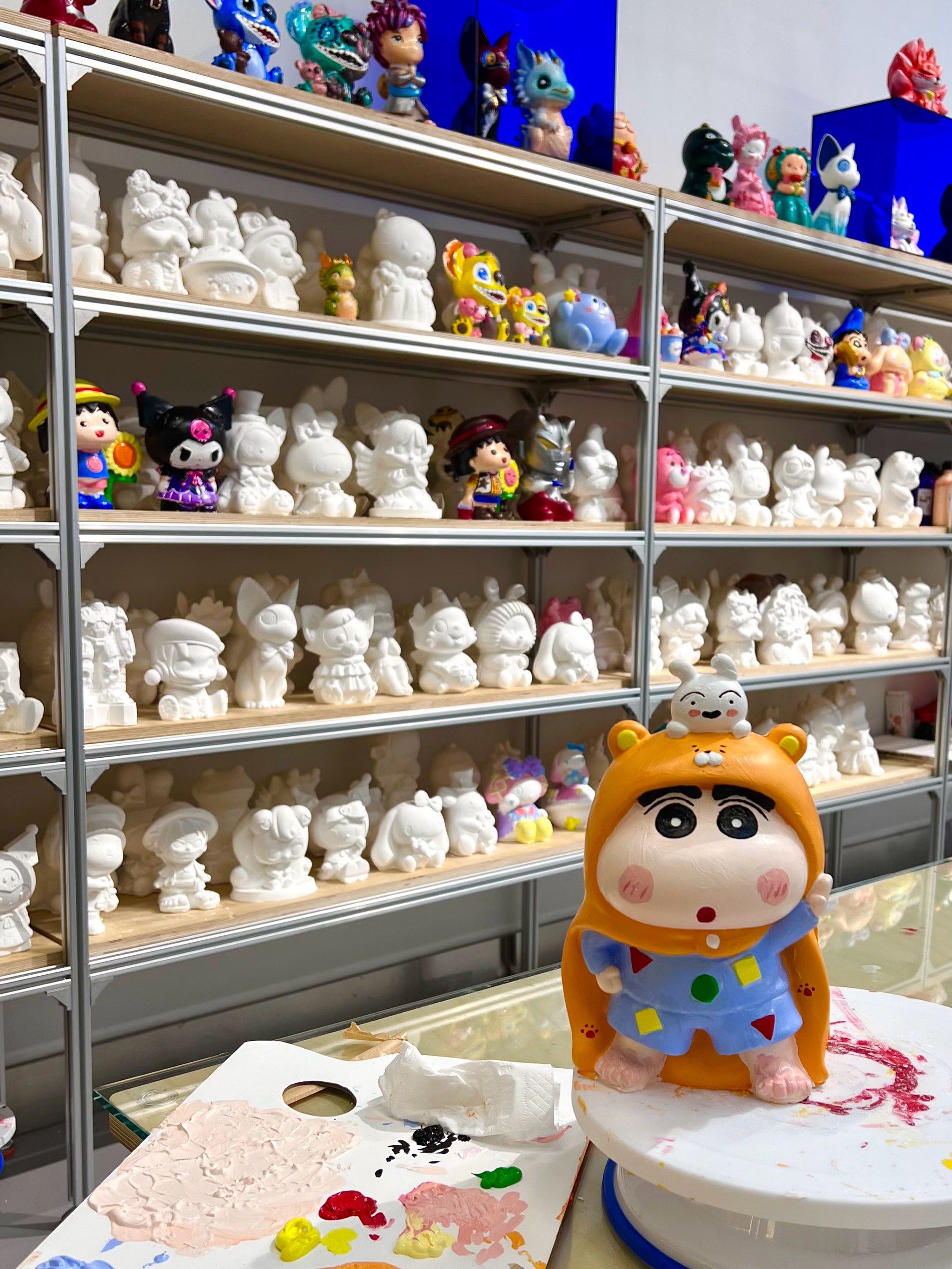 义乌也能画了🎨小新石膏娃娃也太可爱了叭!