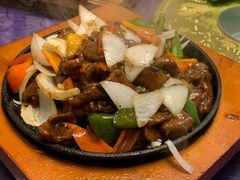 杏鲍菇烧牛柳-北平味道.京味菜.烤鸭(梨园店)
