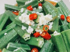 白灼秋葵-熊刚饭店·太湖本地土菜·融合菜(天成时代广场店)