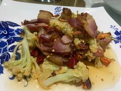 有机花菜炒腊肉-陶然居·重庆菜(两江会馆店)
