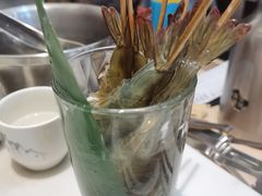 鲜活竹签虾-围炉夜话·潮汕卤水火锅(榕江店)