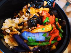 香辣金鸡茄子擂豆角双拼-擂饭(五一广场店)