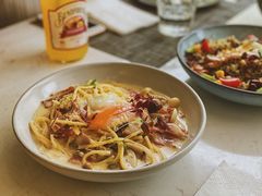 奶油汁培根溏心蛋意面-Future&Kitchen