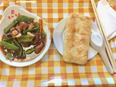 葱油饼-蓝白自选餐厅(烟大店)