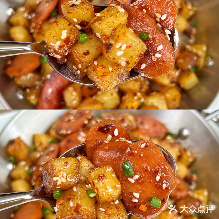 比烧烤还好吃！做法简单！孜然火腿土豆丁！