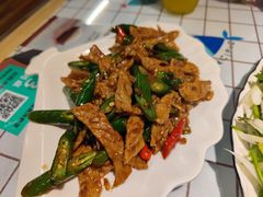 杭椒牛柳-清真文铁家烧麦馆