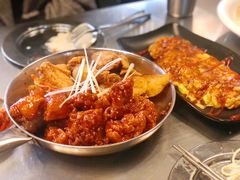 韩式辣子鸡原味鸡双拼-MI WU FACTORY米屋美食工厂餐厅(绿地店)