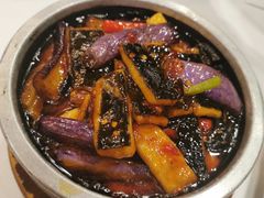 石锅鳗鱼烧杭茄-功德林素菜饭庄(前门店)