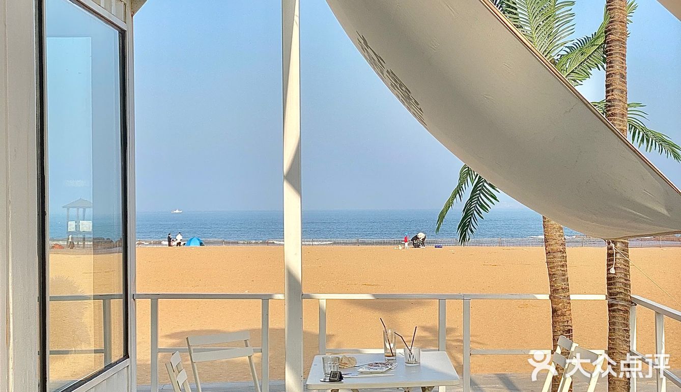 青岛·巨巨巨好看的海景沙滩咖啡厅🏖️