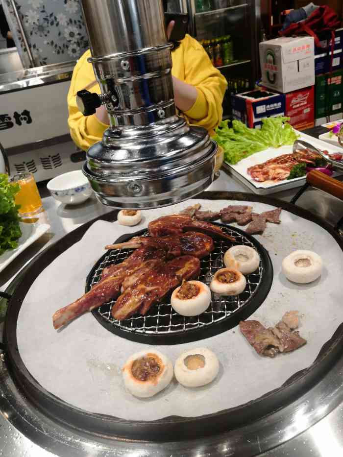 烤肉一丁车圈烤肉-"位置,刚刚开业的东北烤肉,在旧宫美食街上.