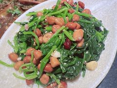 菠菜拌花生-百事晟渔村木火铁锅炖(玉带湾店)
