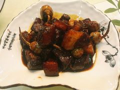 野生茨菇烧肉-润禾烤全羊