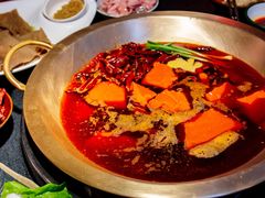 牛油红锅-王婆乔鲜鱼自助火锅(蜀汉路店)