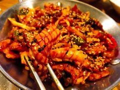 鱿鱼炒五花肉-富乐满韩国正宗炸鸡韩国料理(虹泉路店)