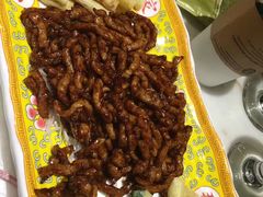 糊饼京酱肉丝-那家小馆•北京菜•烤鸭(中关村店)