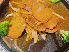 铁板黑椒牛排-一盏明灯全素斋(殊像寺店)