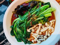 白灼菌菇菜心-新白鹿餐厅(虹桥南丰城店)