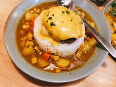 芝士牛肉汉堡咖喱饭-红小满休闲餐厅(十全街店)