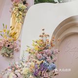 少女心爆棚的樱花粉户外婚礼来咯