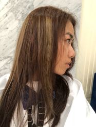 特别明显挑染坏的部分-3AM HAIR SALON染发接发