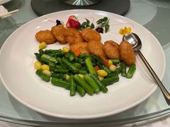芦笋银杏炒虾饼-富淳饭店(陆家嘴保利广场店)