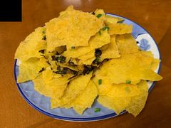 玉米片炒干菜-洪福饭店·十八年老店