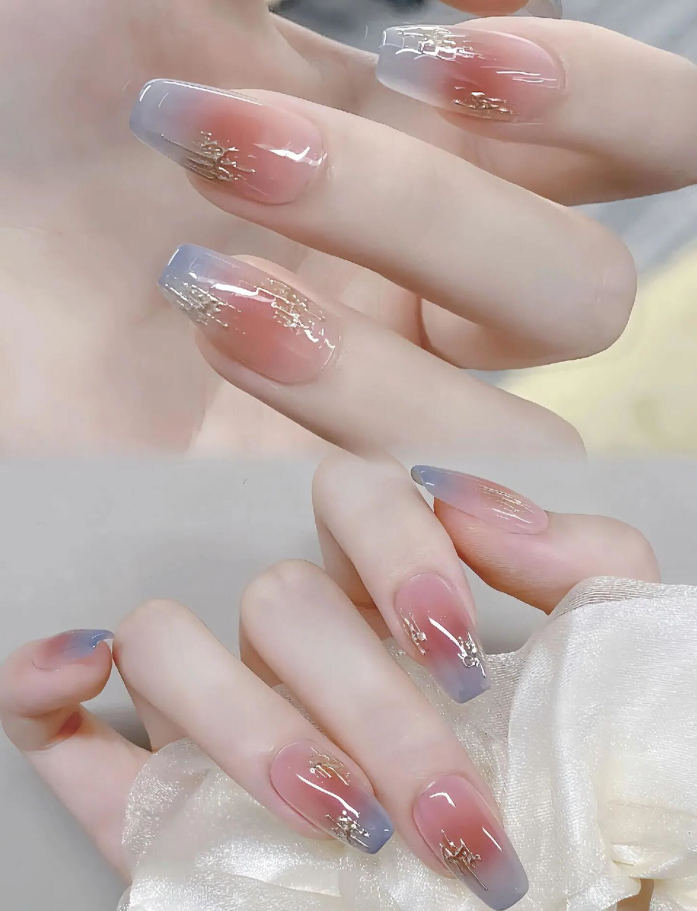 清透系美甲,清凉一夏