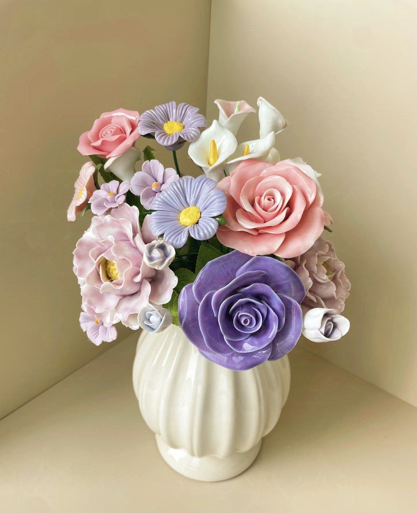 浪漫生活记录者#一花一草一世界#陶瓷花#永生花#永生花diy#永生花定