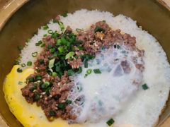 窝蛋牛肉饼煲仔饭-红星光发煲仔饭(文海店)