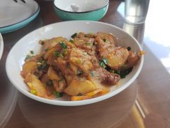 小葱农家土豆-芦茨金富饭庄·25年老字号·专做稻草鸡