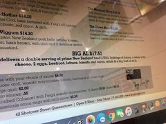 菜单-Fergburger(皇后镇店)