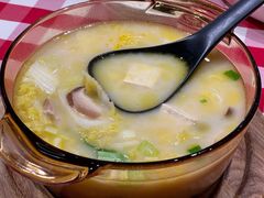 鸡汤小白菜煮榆林豆腐-西贝莜面村(近铁城市广场店)